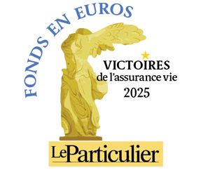 victoire d'or 2025 pour ampli assurance vie décerné par Leparticulier